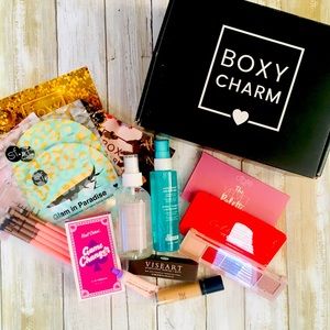 Boxy Charm Box makeup, skincare, and tools